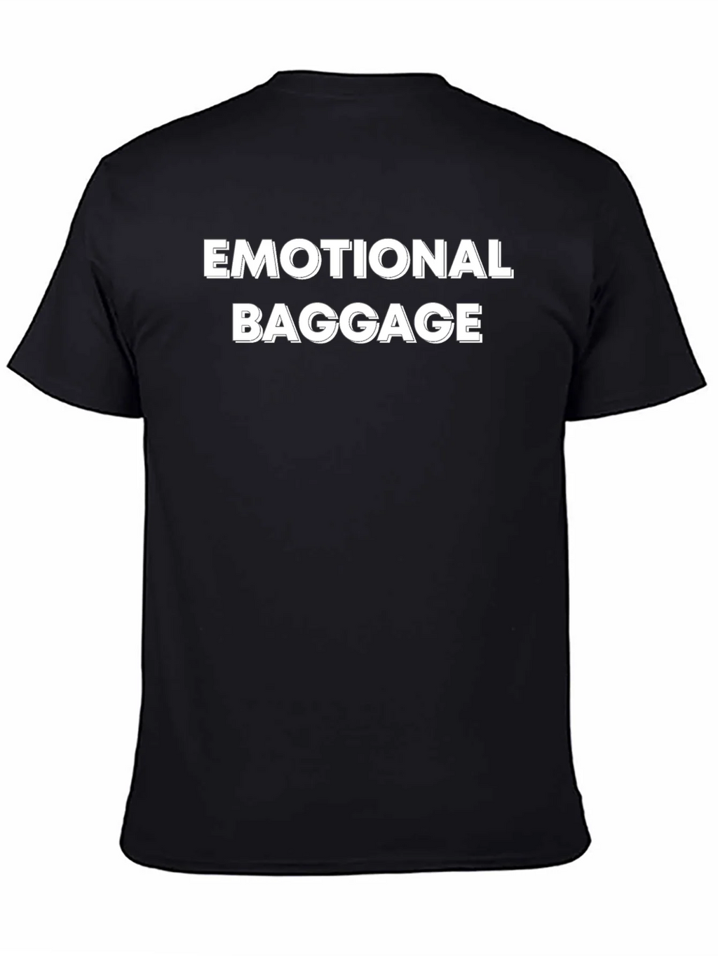Emotional Baggage Graphic Tee - Black Cotton T-Shirt product image 4