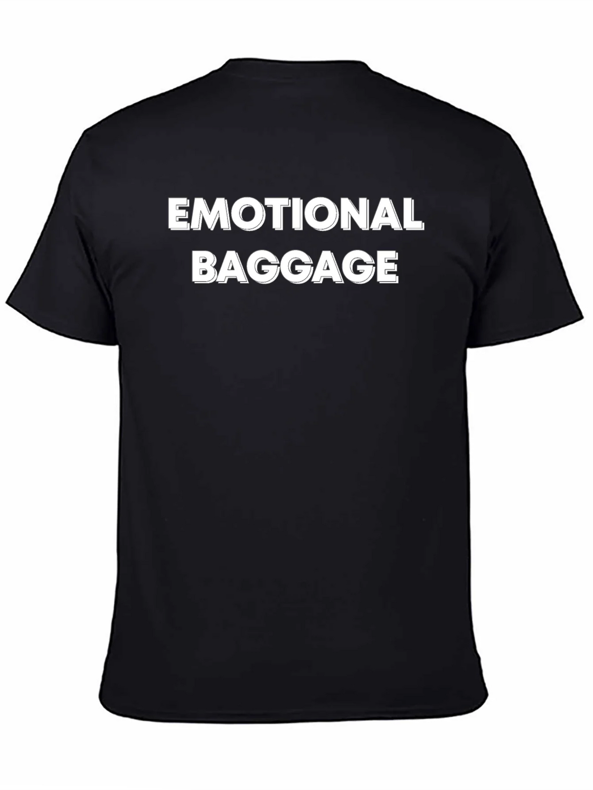 Emotional Baggage Graphic Tee - Black Cotton T-Shirt product image 4