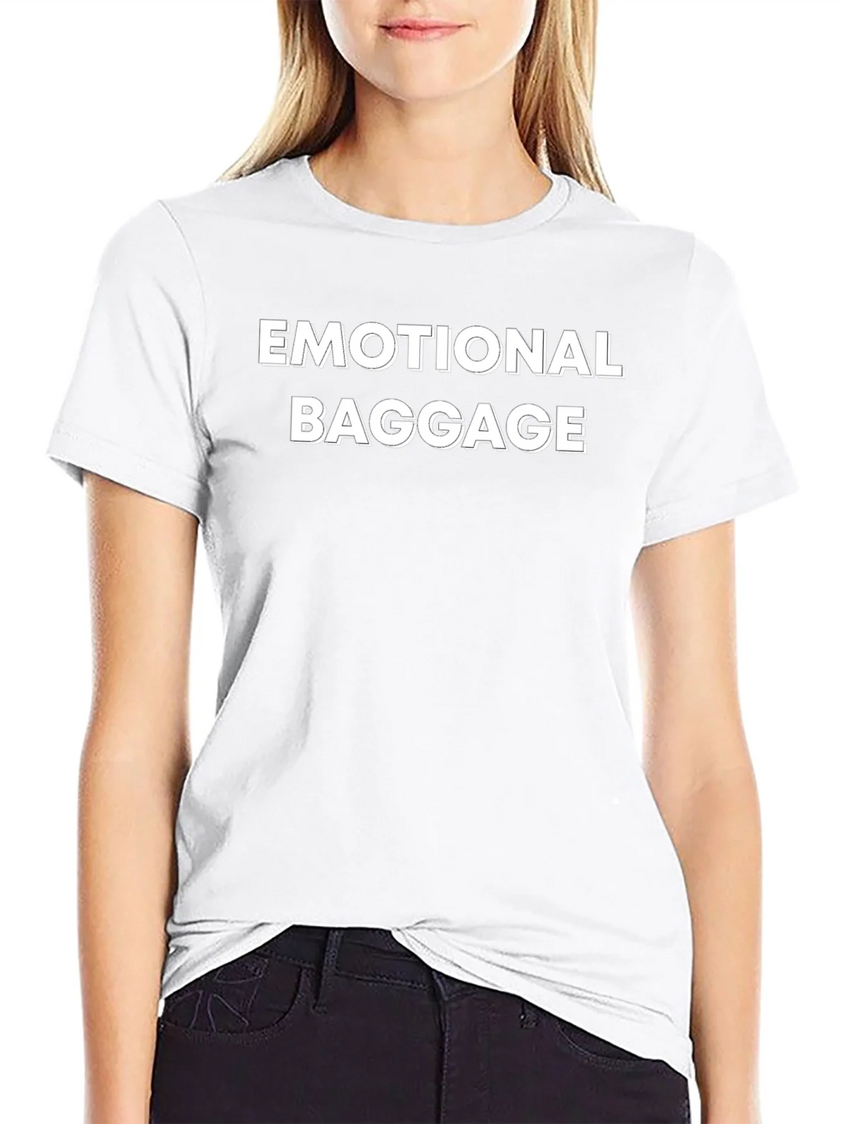 Emotional Baggage Graphic Tee - Black Cotton T-Shirt product image 8