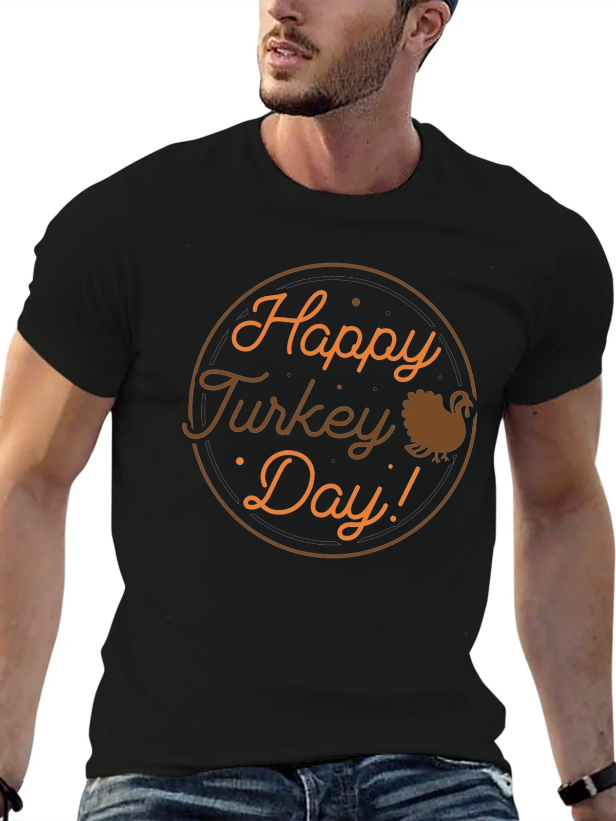 Happy Turkey Day Graphic T-Shirt product image 6