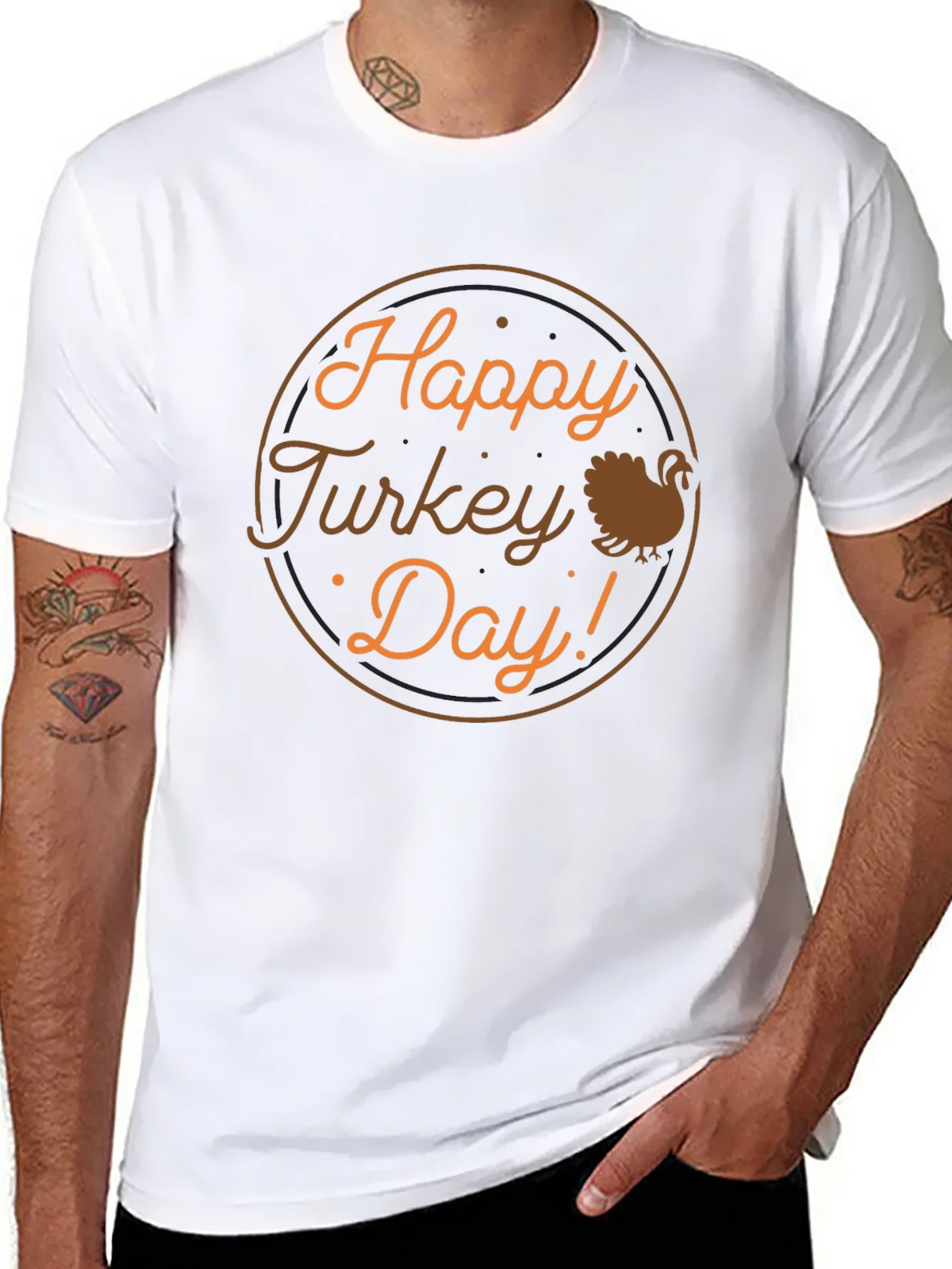 Happy Turkey Day Graphic T-Shirt product image 7