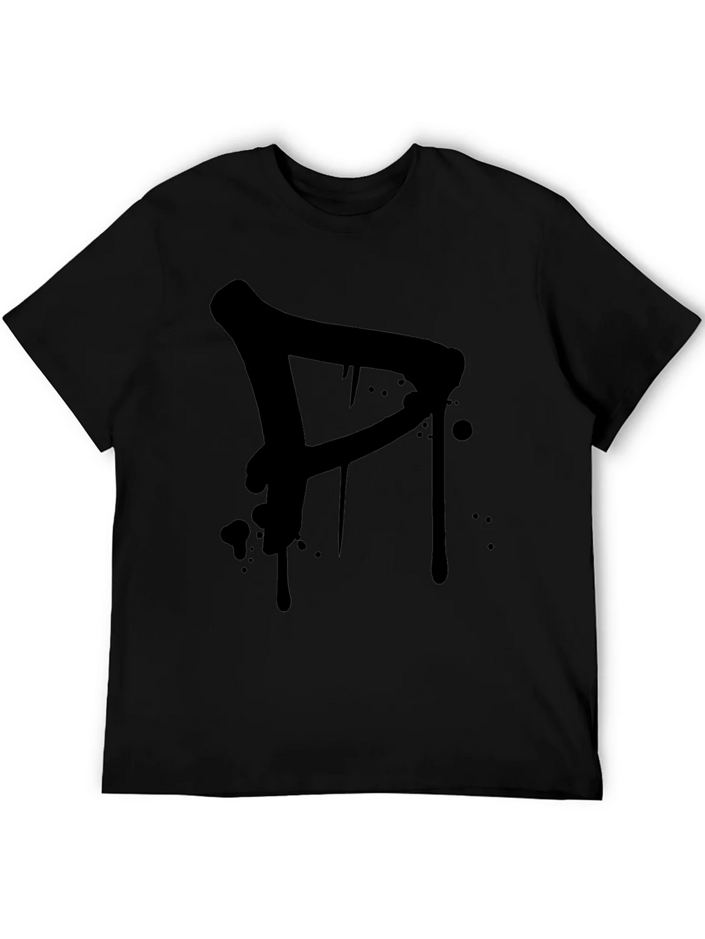 Mens Black T-Shirt with Graffiti Style Letter product image 5