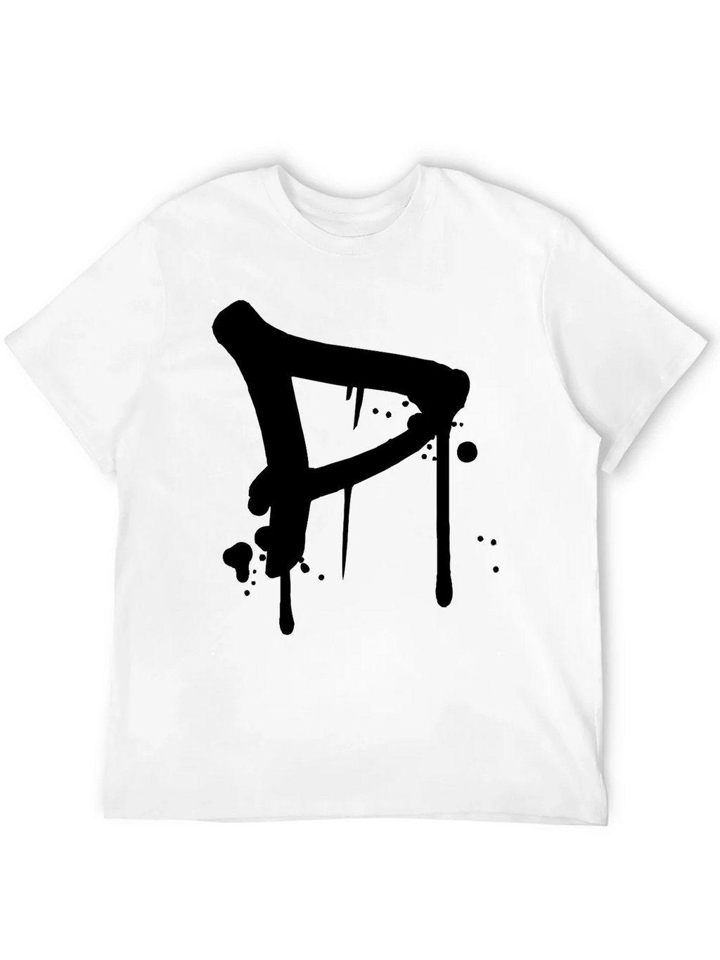 Mens Black T-Shirt with Graffiti Style Letter product image 11