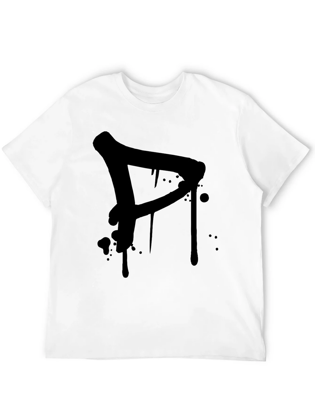 Mens Black T-Shirt with Graffiti Style Letter product image 11