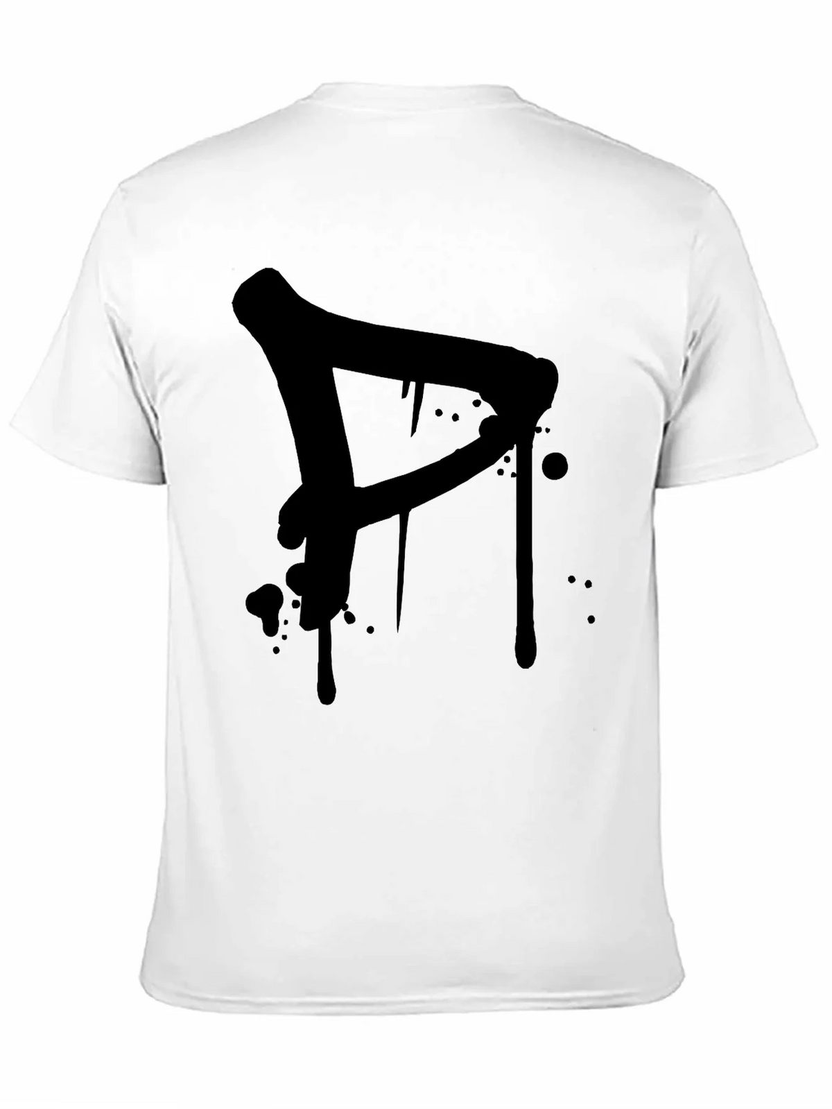 Mens Black T-Shirt with Graffiti Style Letter product image 10