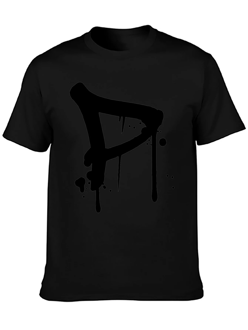Mens Black T-Shirt with Graffiti Style Letter product image 3