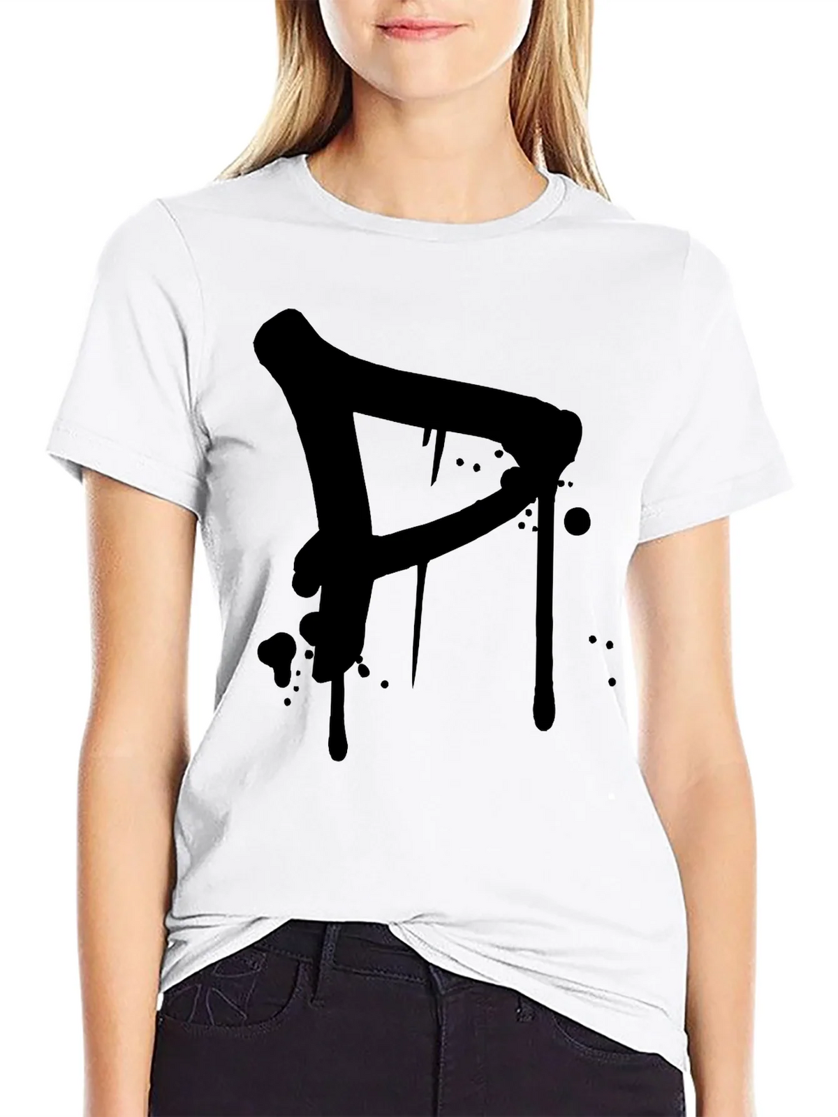 Mens Black T-Shirt with Graffiti Style Letter product image 8
