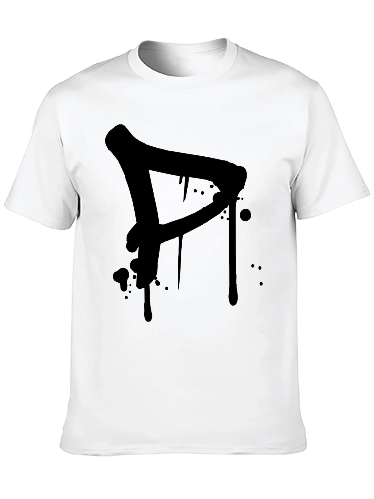 Mens Black T-Shirt with Graffiti Style Letter product image 9