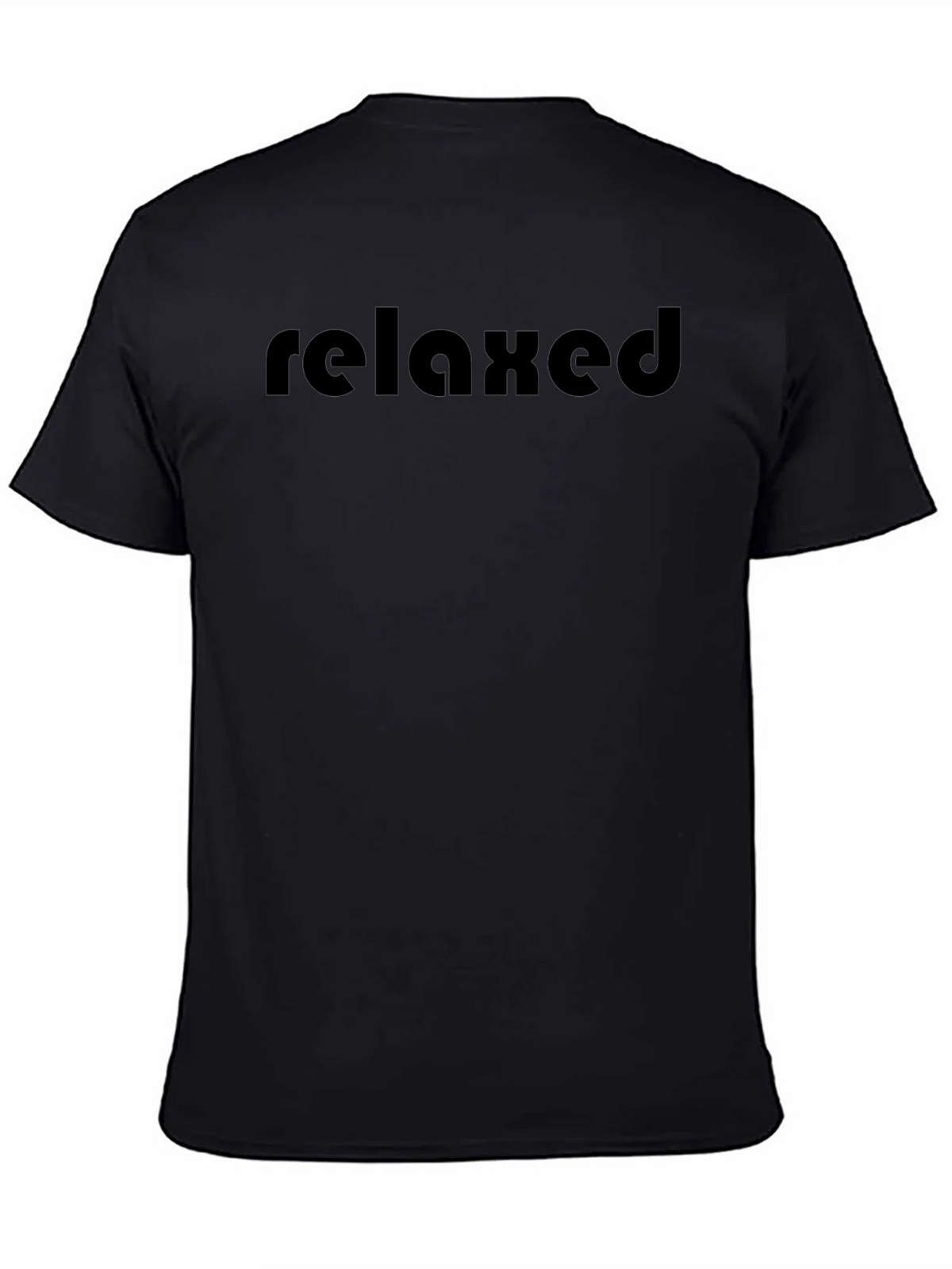 Relaxed Mens Black Graphic Tee Shirt product image 7