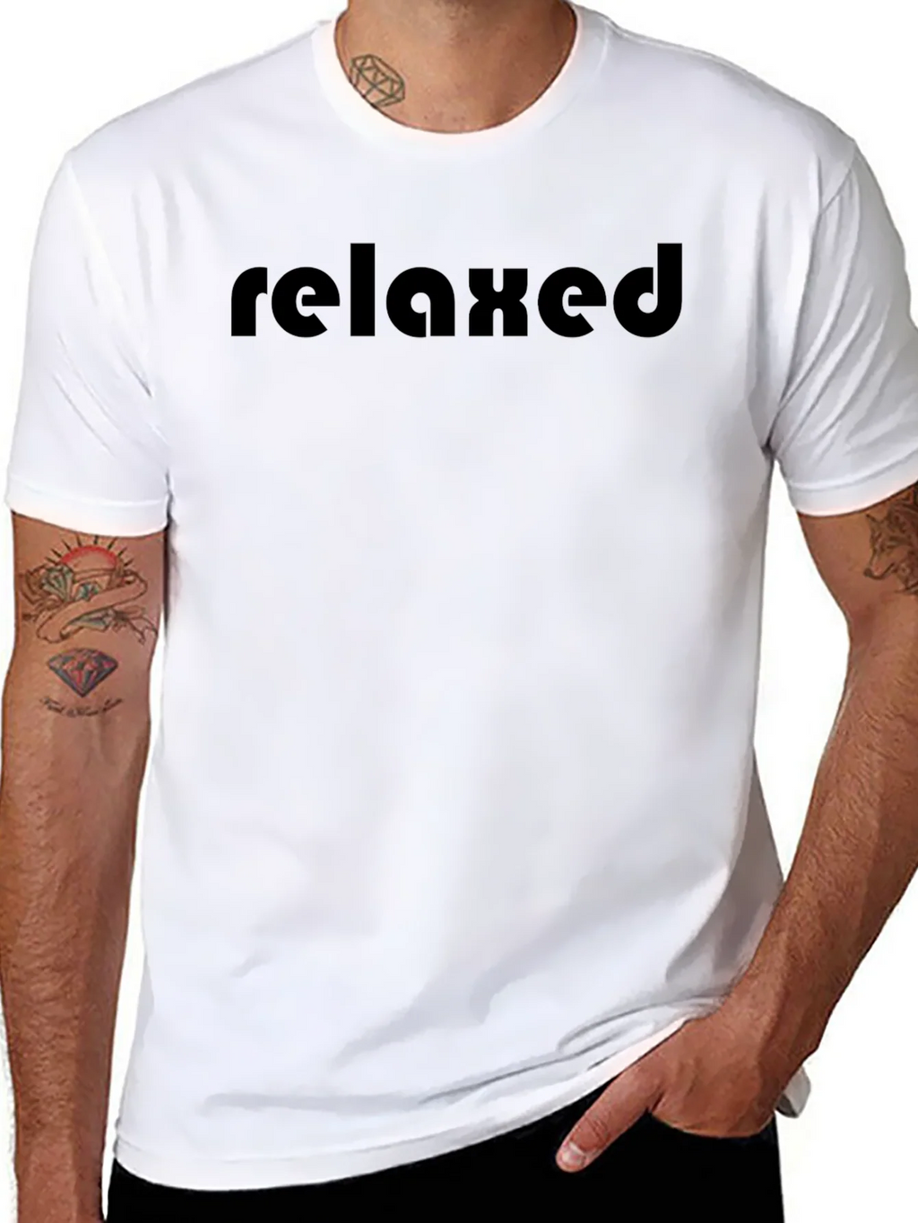 Relaxed Mens Black Graphic Tee Shirt product image 10