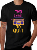Two Legit To Quit Graphic T-Shirt - Retro Boombox Design product image 1