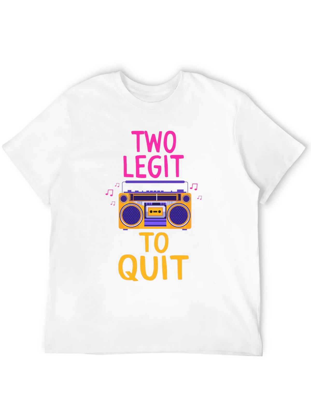 Two Legit To Quit Graphic T-Shirt - Retro Boombox Design product image 11
