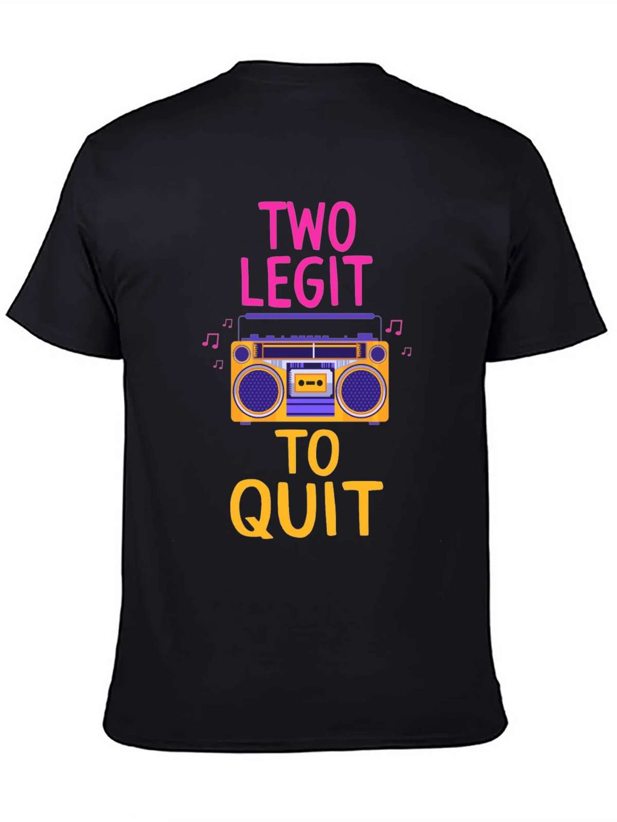 Two Legit To Quit Graphic T-Shirt - Retro Boombox Design product image 4