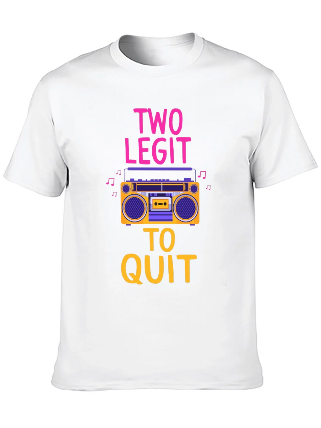 Two Legit To Quit Graphic T-Shirt - Retro Boombox Design product image 9