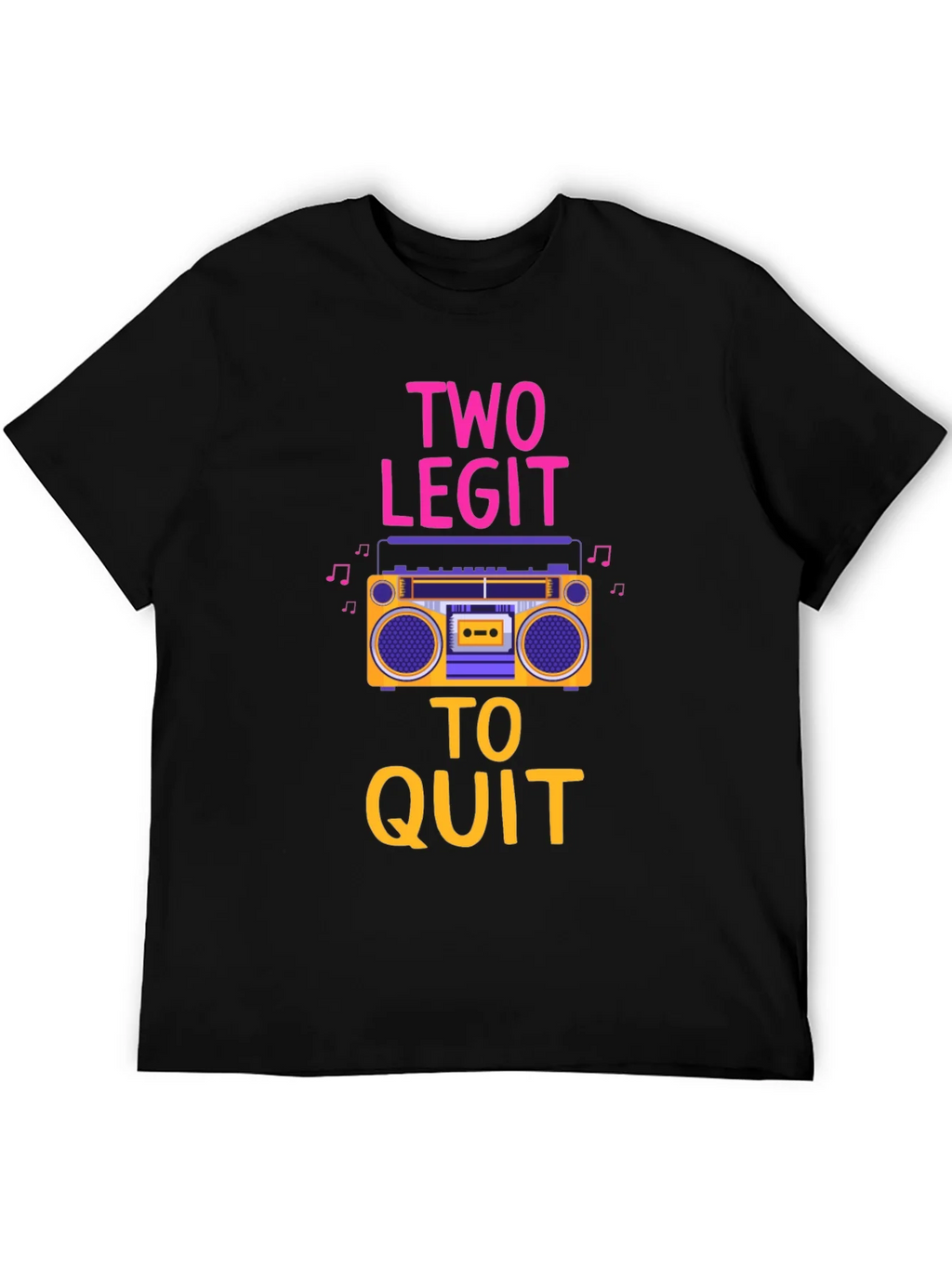 Two Legit To Quit Graphic T-Shirt - Retro Boombox Design product image 5