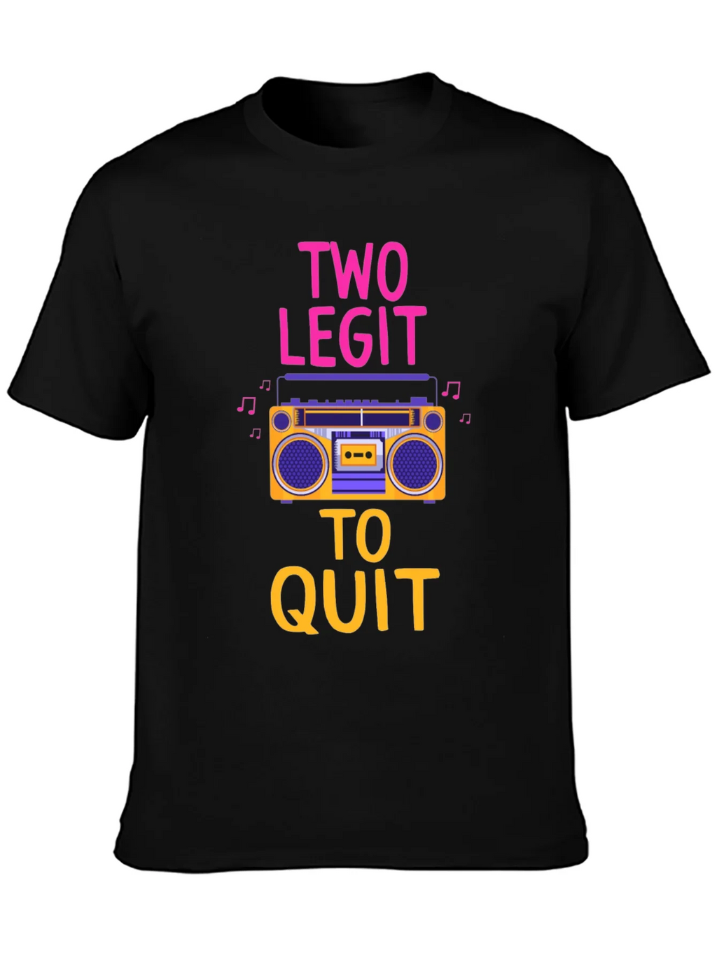 Two Legit To Quit Graphic T-Shirt - Retro Boombox Design product image 3