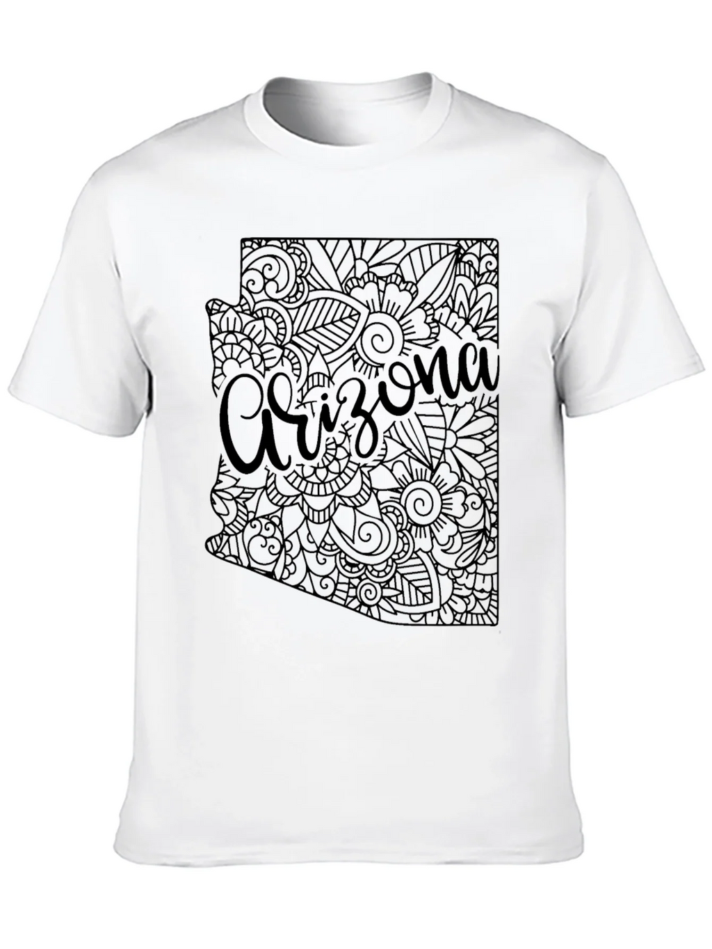 Arizona State Floral Map T-Shirt product image 12