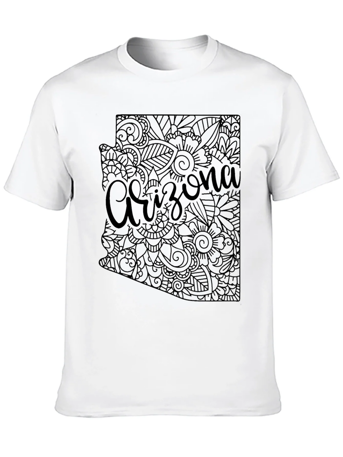 Arizona State Floral Map T-Shirt product image 12