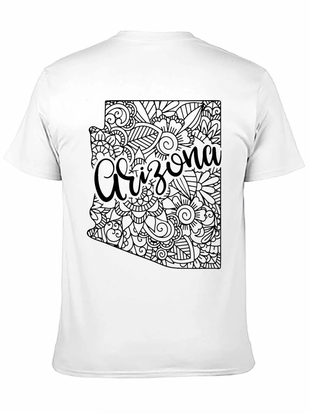 Arizona State Floral Map T-Shirt product image 2