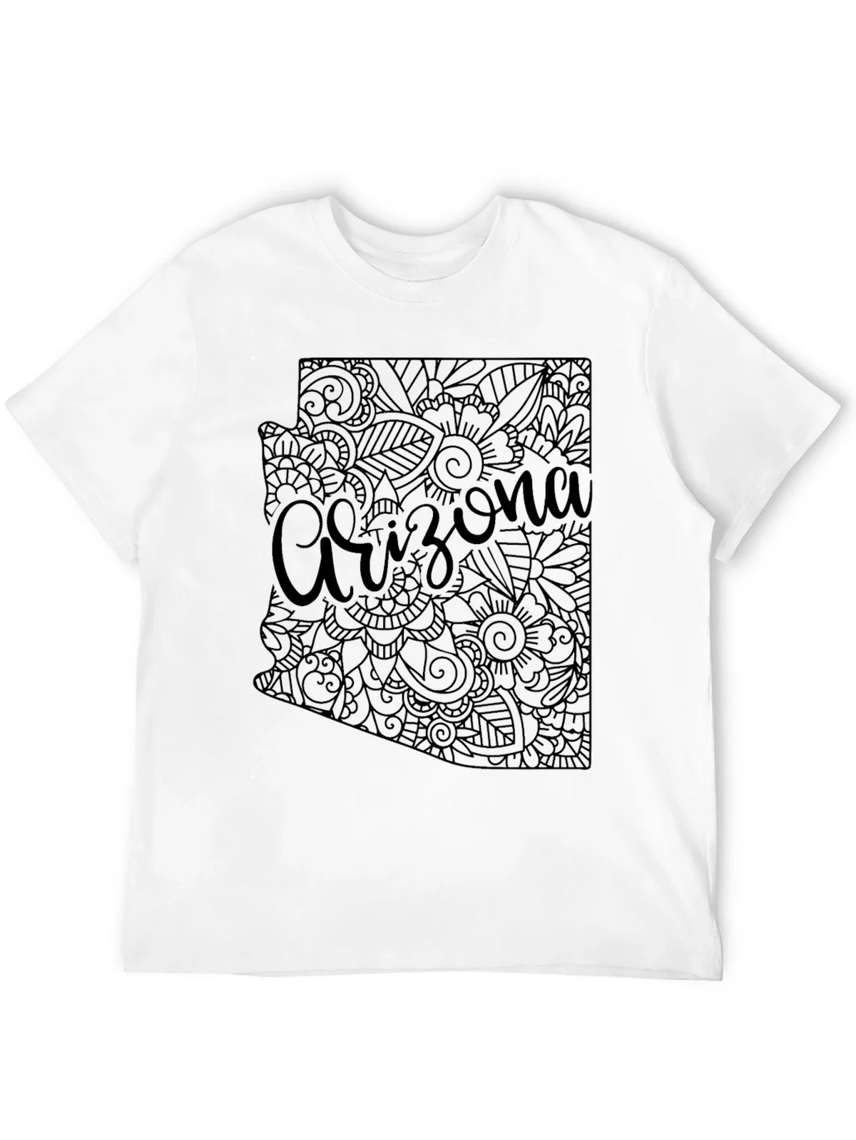 Arizona State Floral Map T-Shirt product image 3