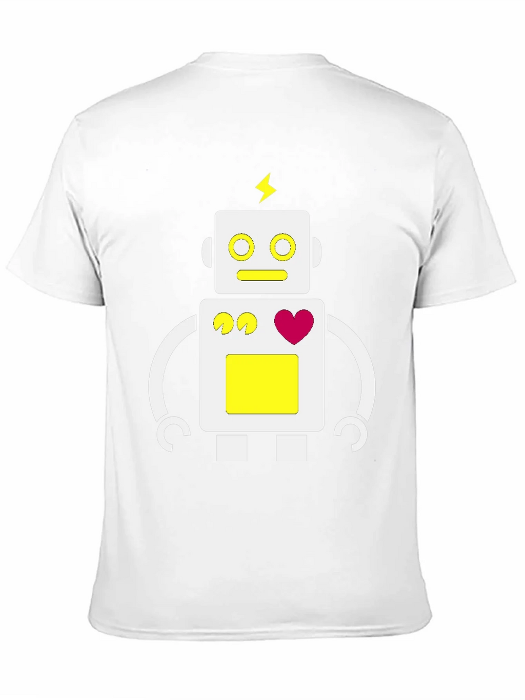 Fun Robot Graphic Tee - Black Cotton Blend product image 2