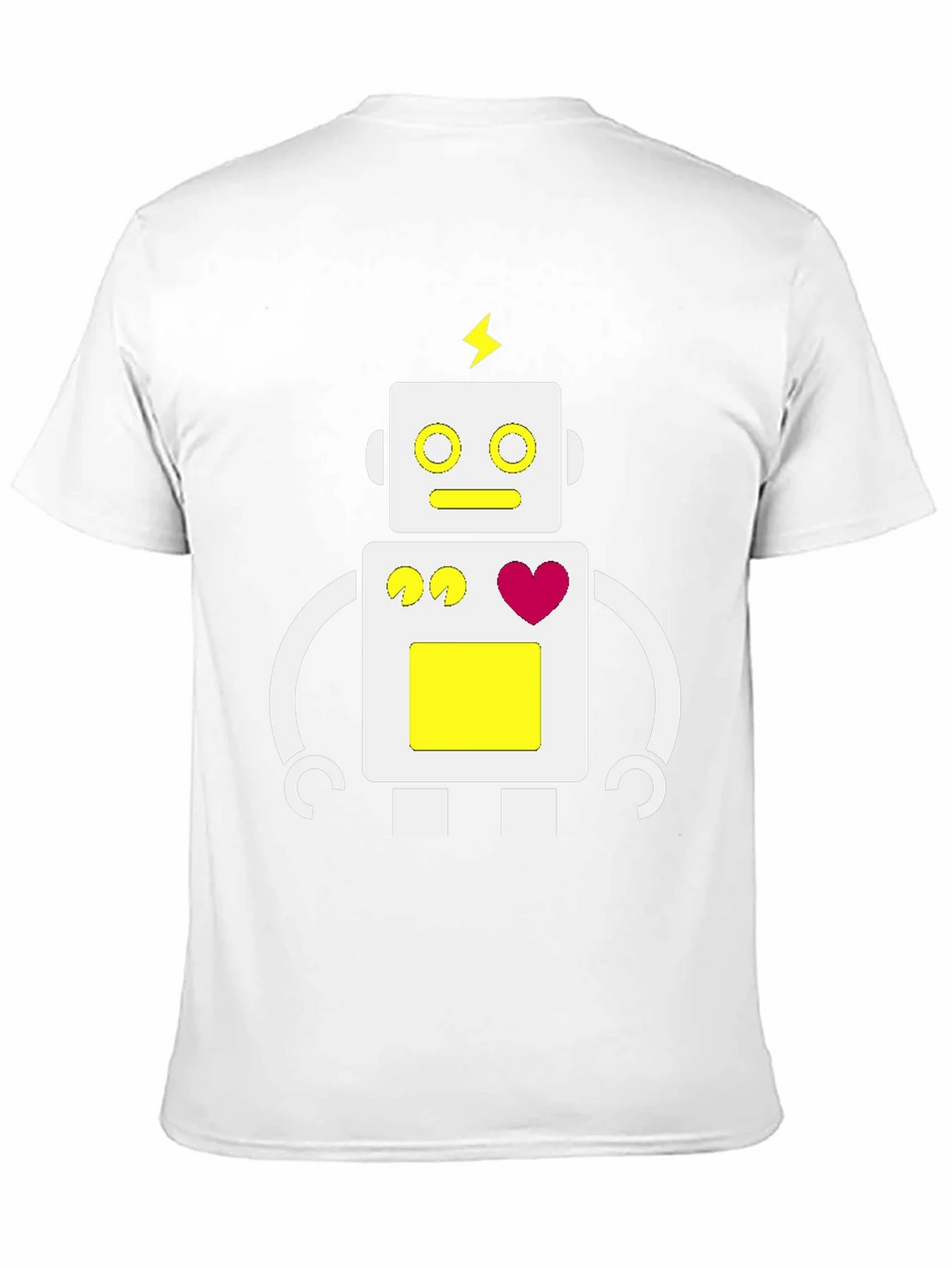 Fun Robot Graphic Tee - Black Cotton Blend product image 2
