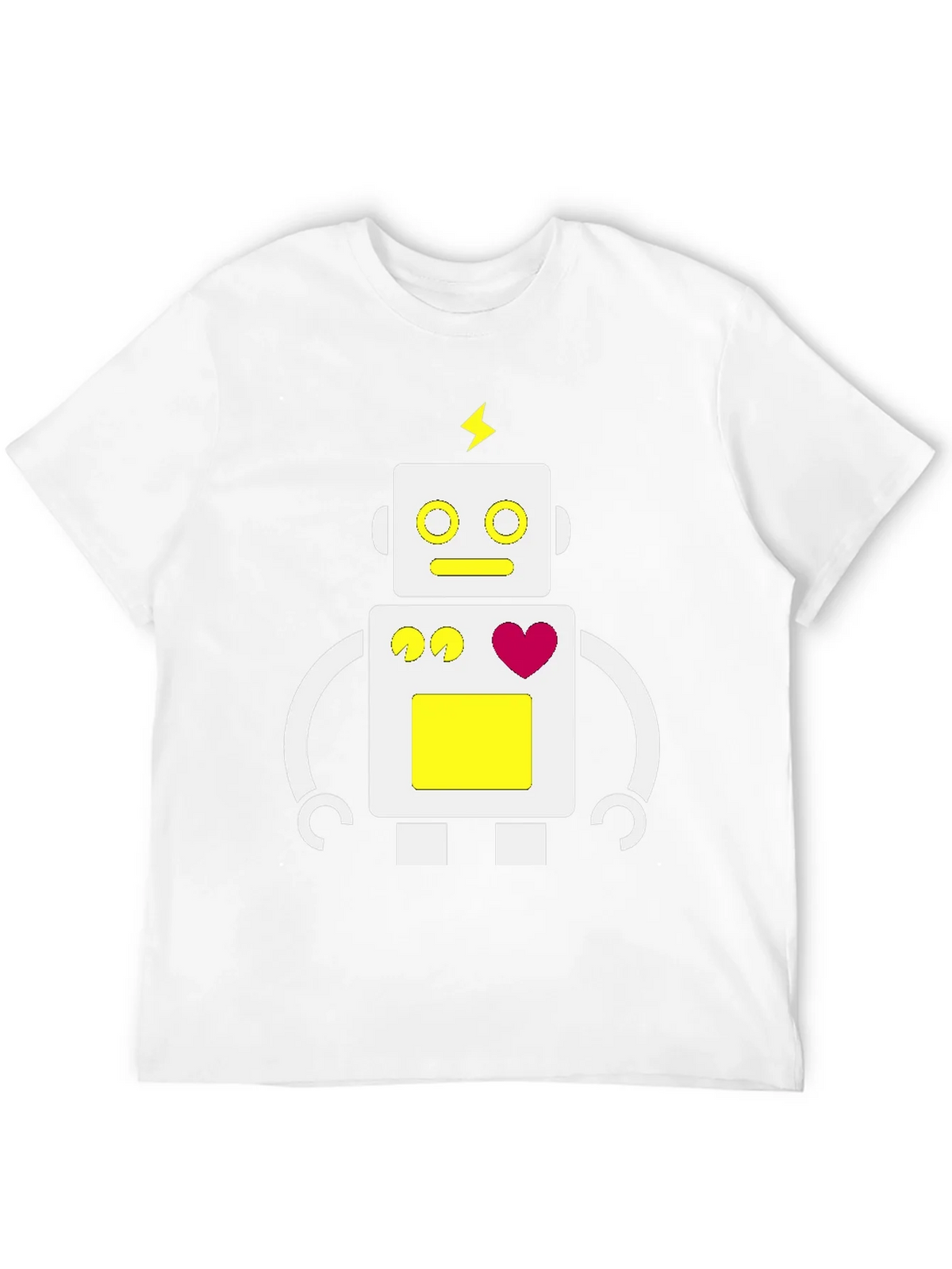 Fun Robot Graphic Tee - Black Cotton Blend product image 3