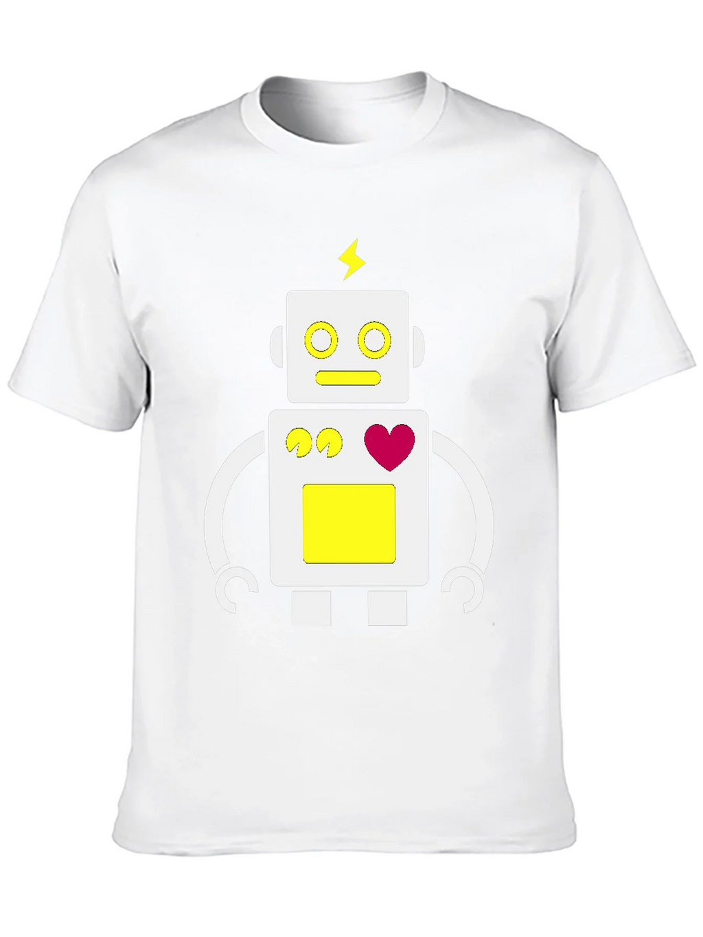 Fun Robot Graphic Tee - Black Cotton Blend product image 12