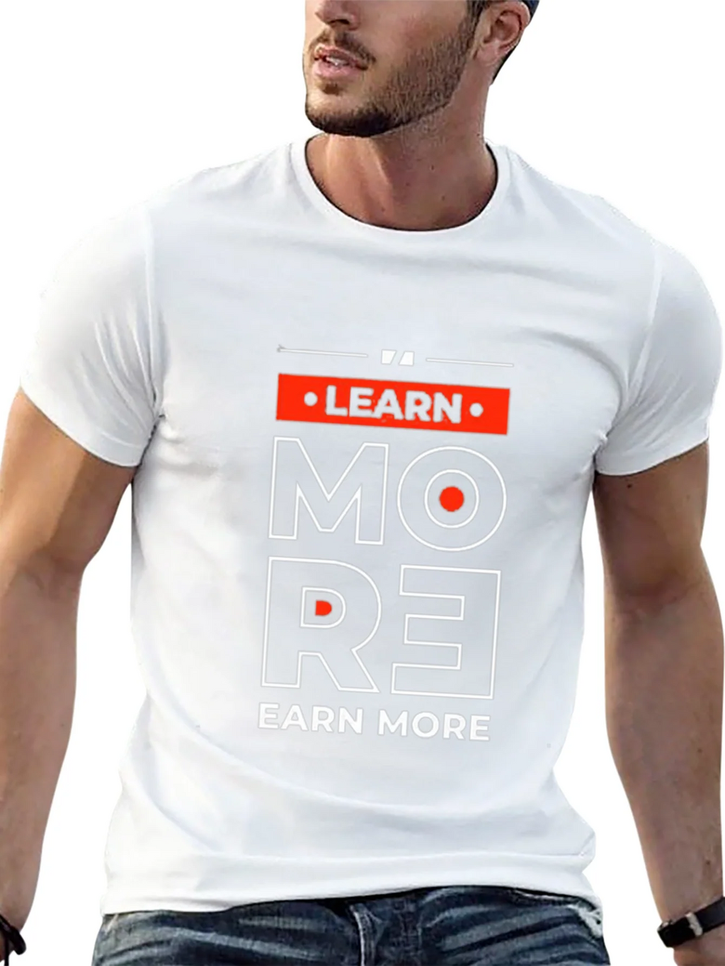 Learn More Earn Graphic Tee product image 4