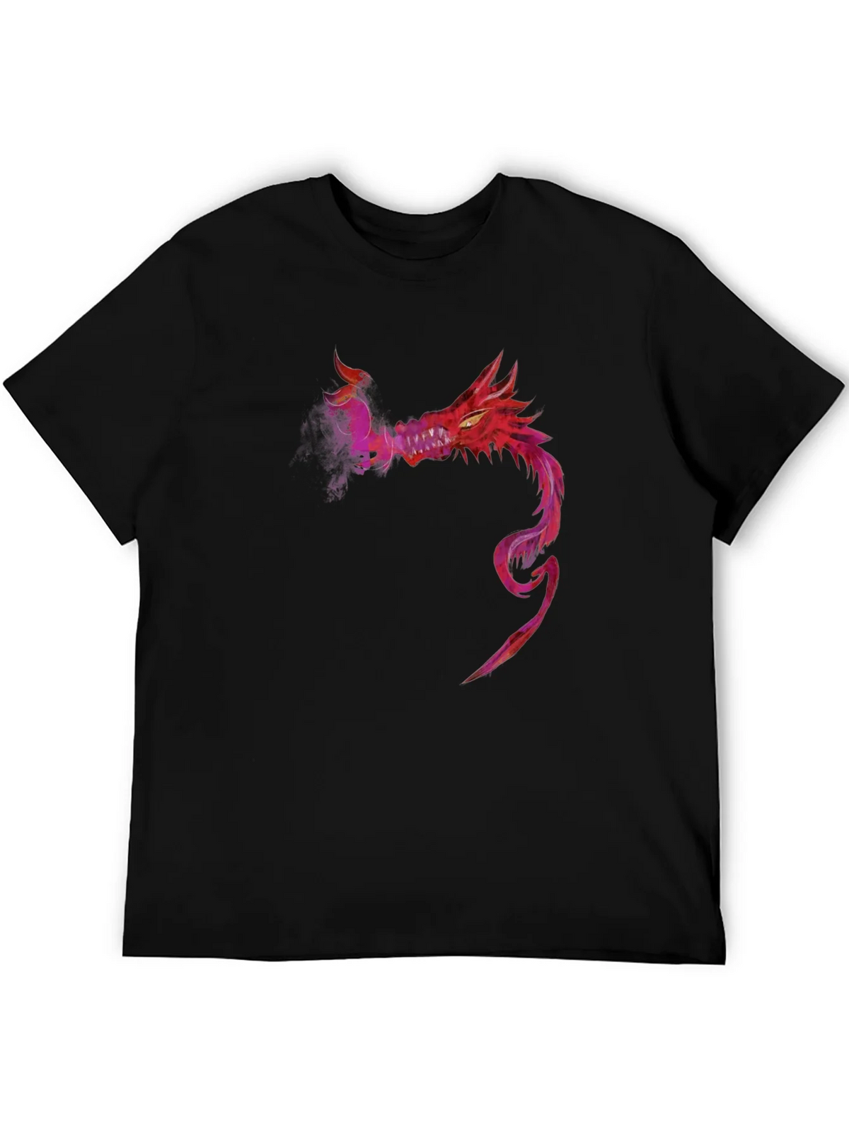 Red Dragon Graphic Tee - Stylish Mens Black T-Shirt product image 5