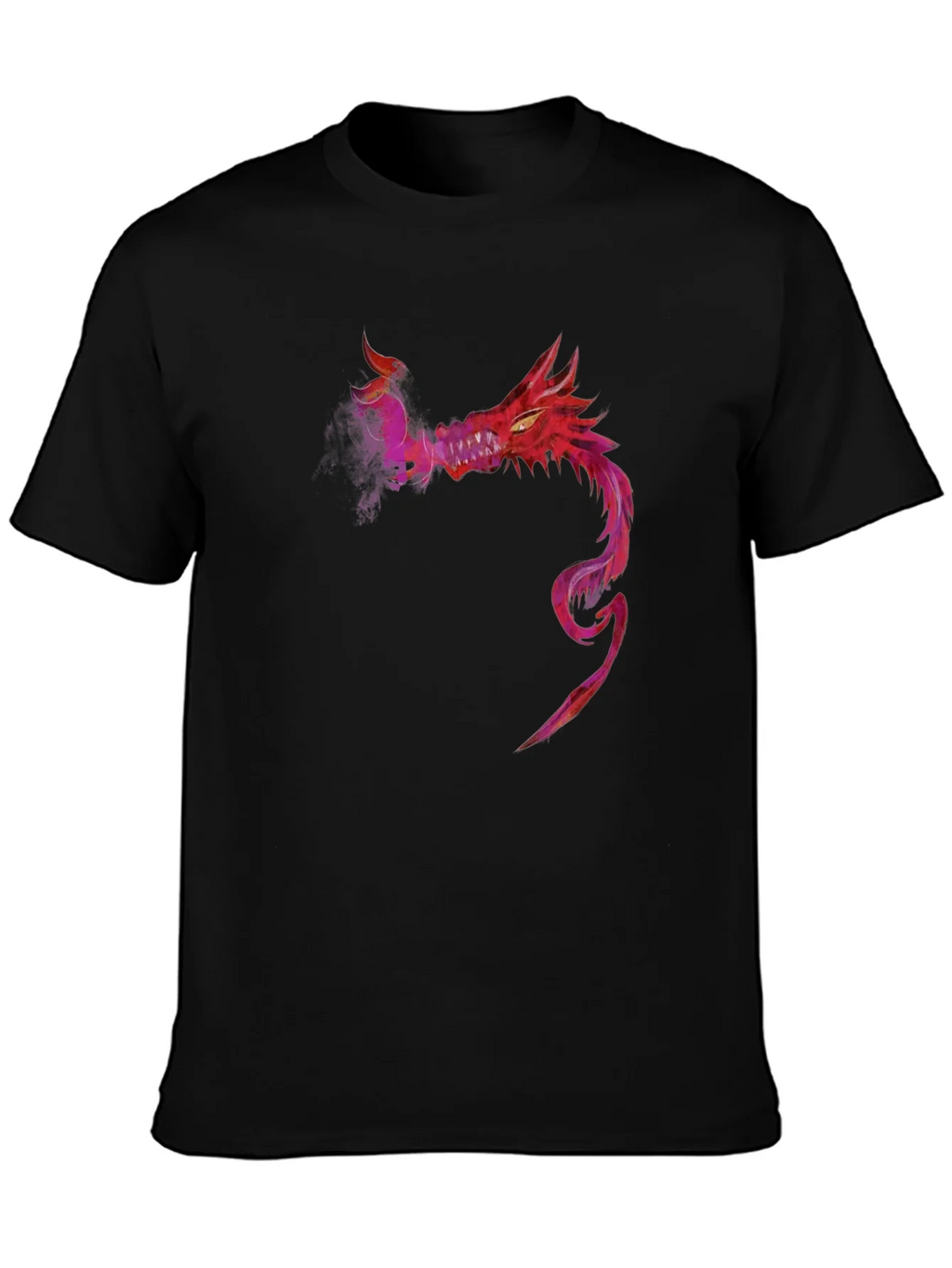 Red Dragon Graphic Tee - Stylish Mens Black T-Shirt product image 3