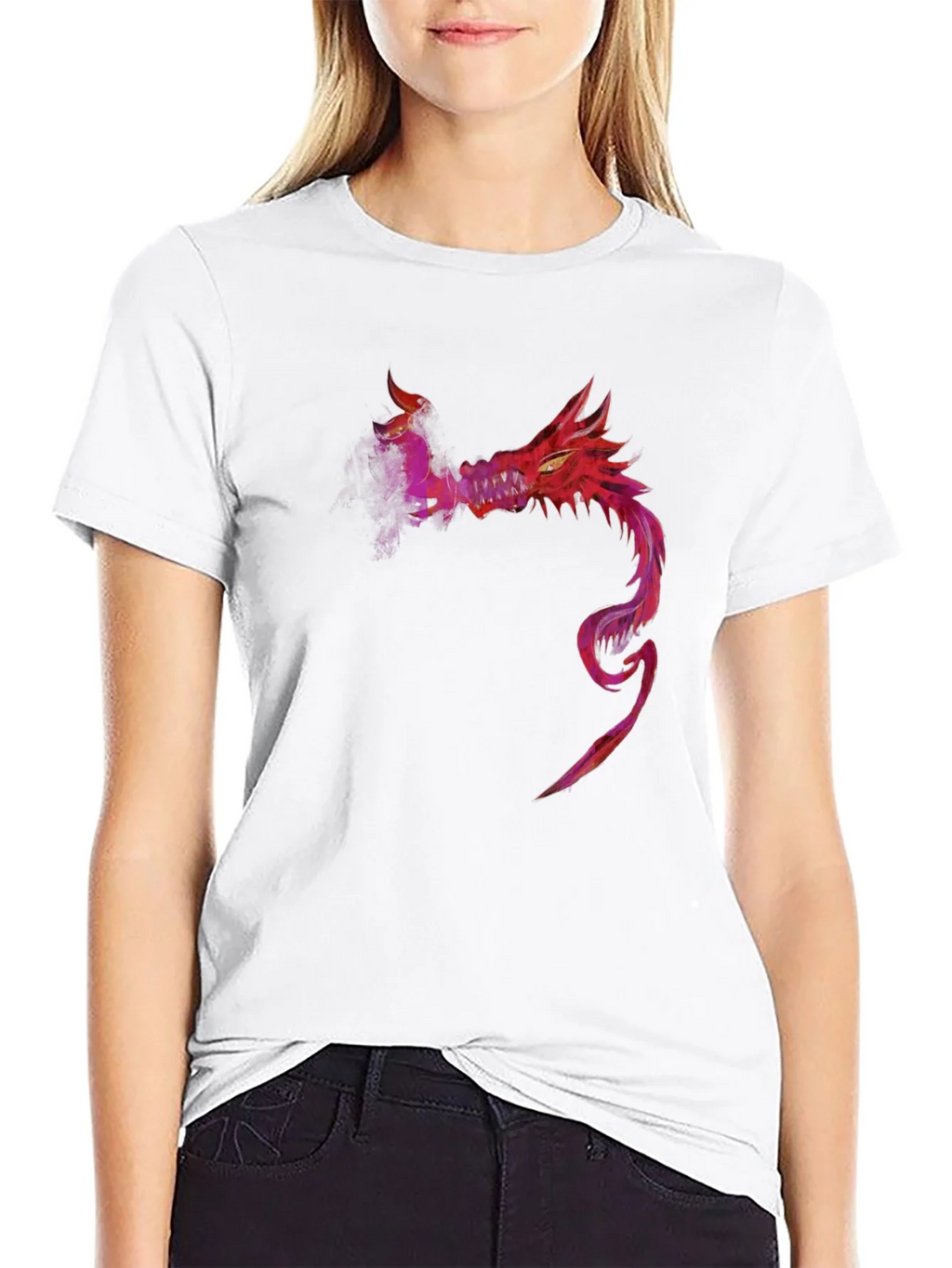 Red Dragon Graphic Tee - Stylish Mens Black T-Shirt product image 8