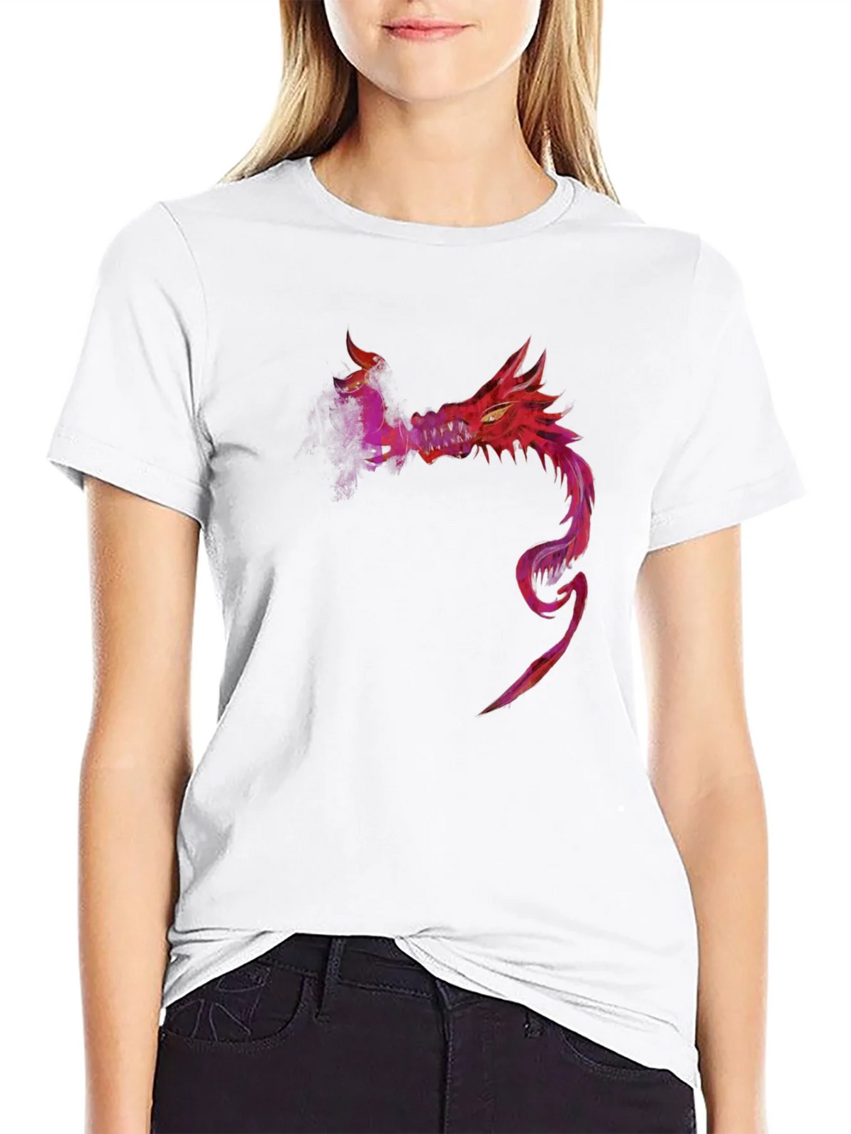 Red Dragon Graphic Tee - Stylish Mens Black T-Shirt product image 8