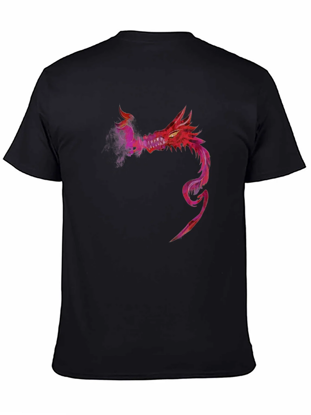 Red Dragon Graphic Tee - Stylish Mens Black T-Shirt product image 4