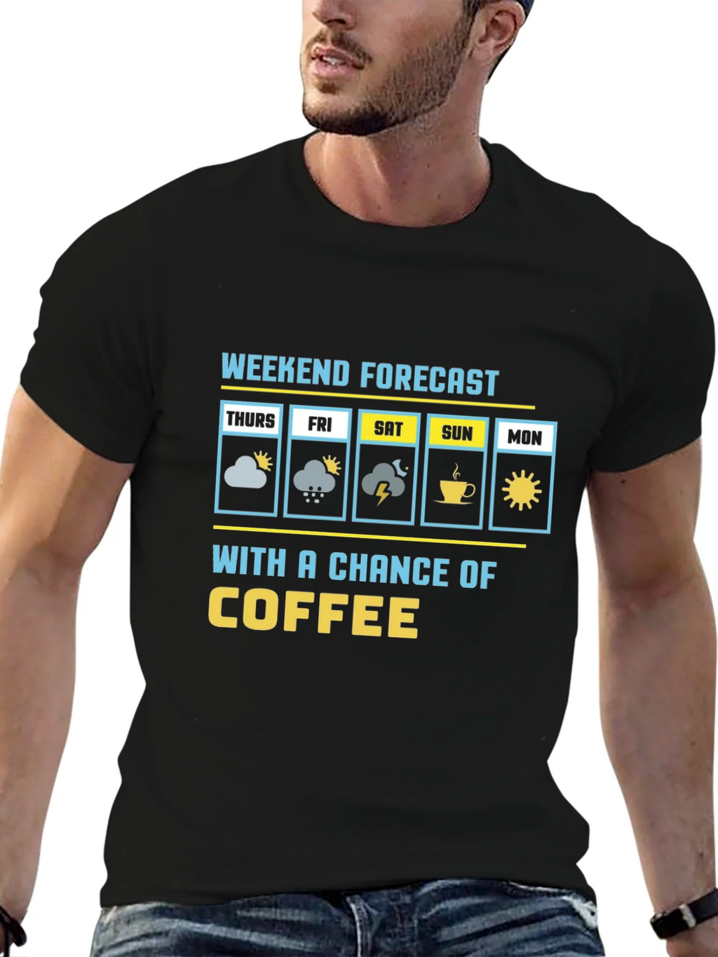 Weekend Forecast Coffee Graphic Tee product image 6