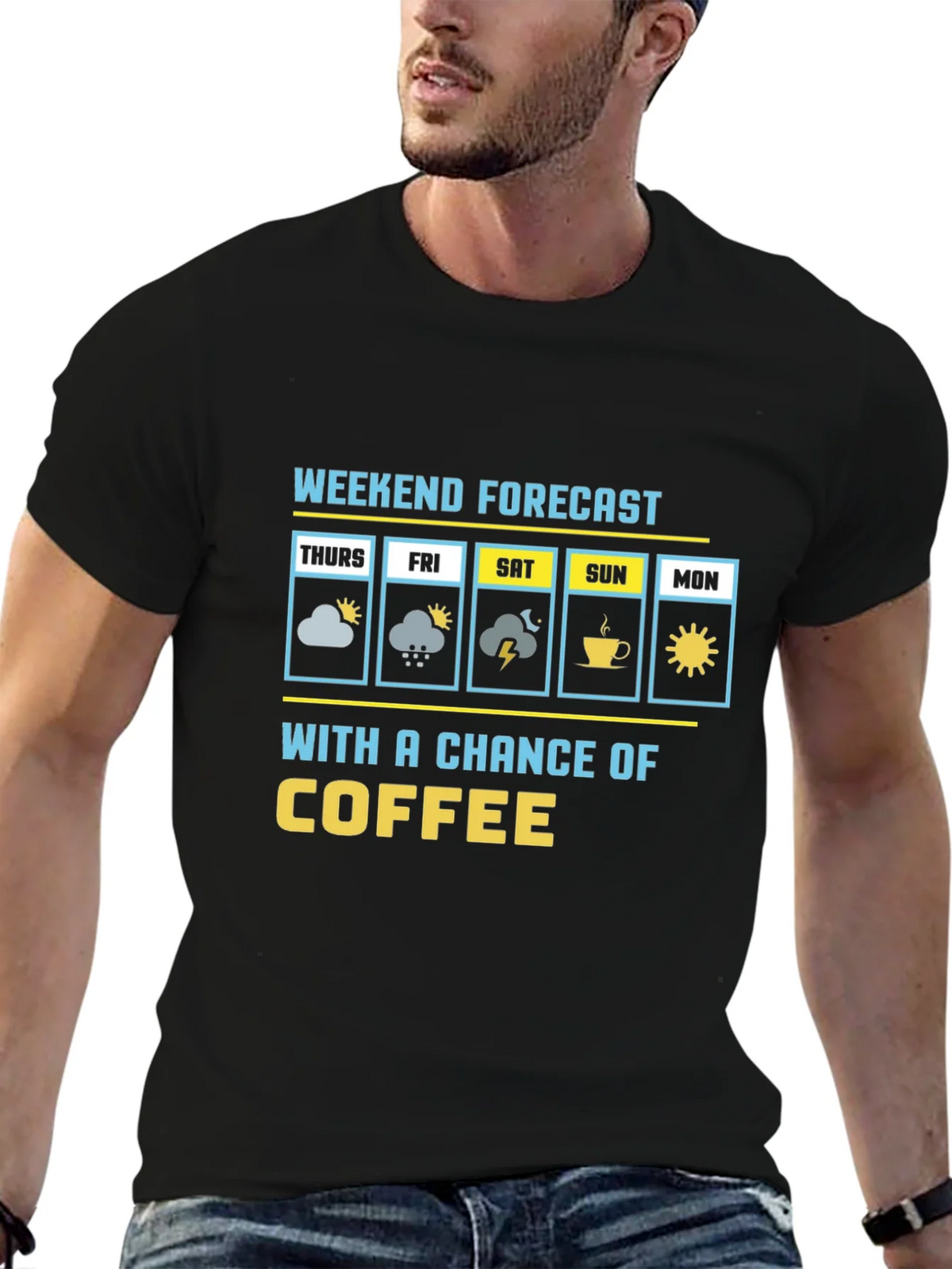 Weekend Forecast Coffee Graphic Tee product image 6