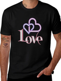 Love Hearts Graphic Black T-Shirt product image 1