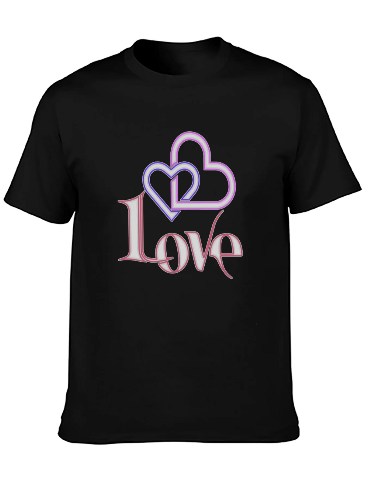 Love Hearts Graphic Black T-Shirt product image 3