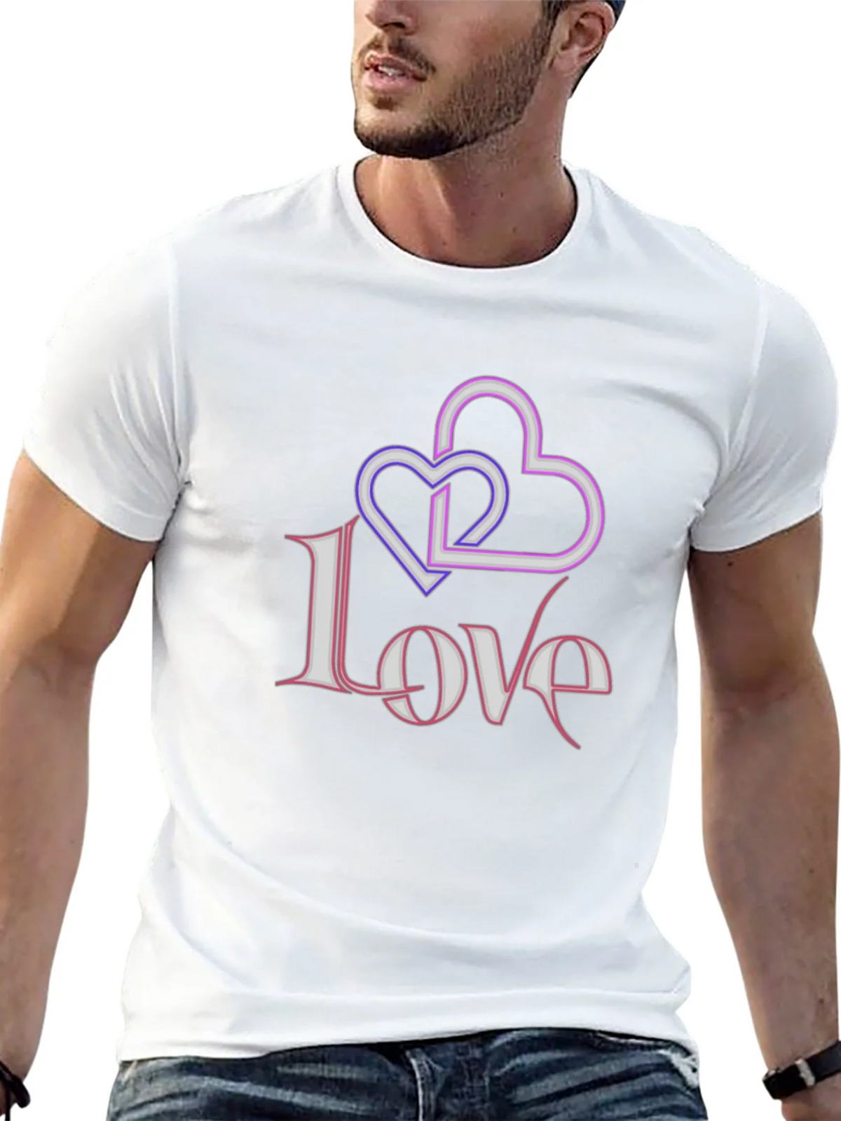 Love Hearts Graphic Black T-Shirt product image 12