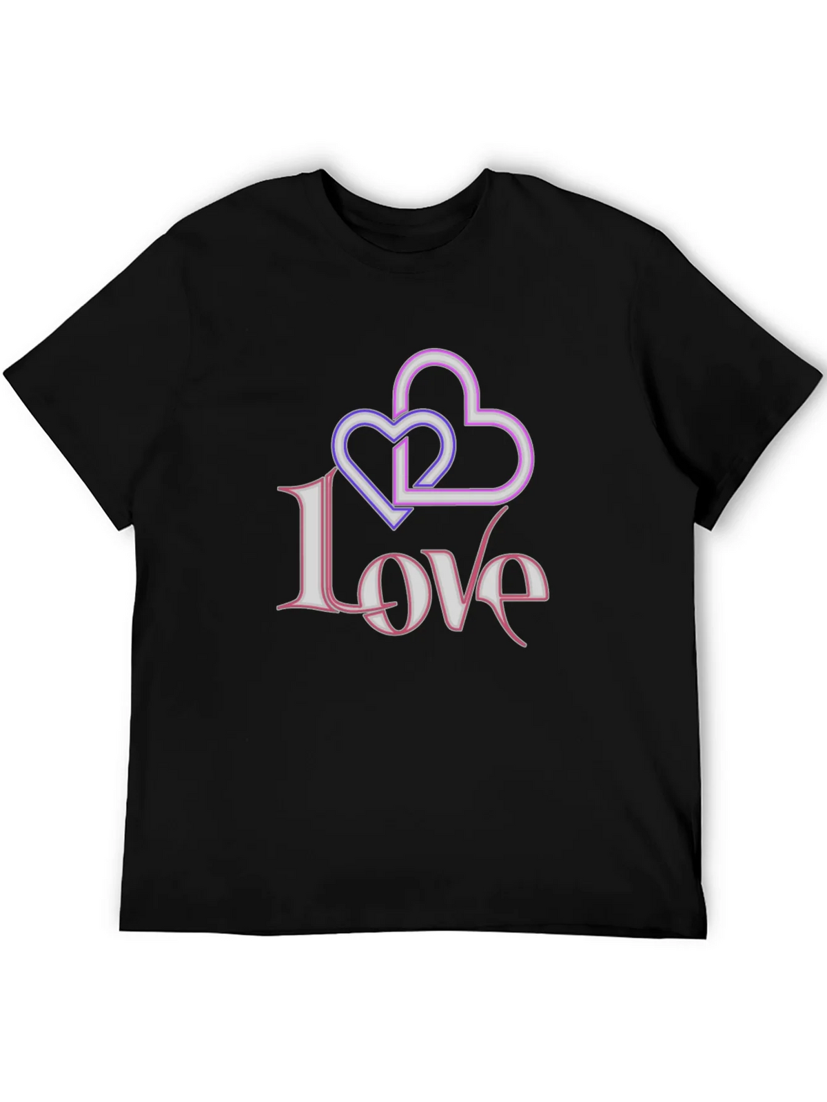 Love Hearts Graphic Black T-Shirt product image 5