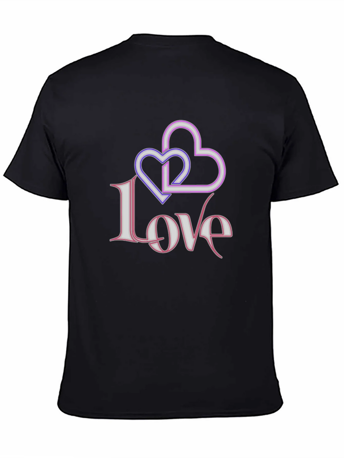 Love Hearts Graphic Black T-Shirt product image 4