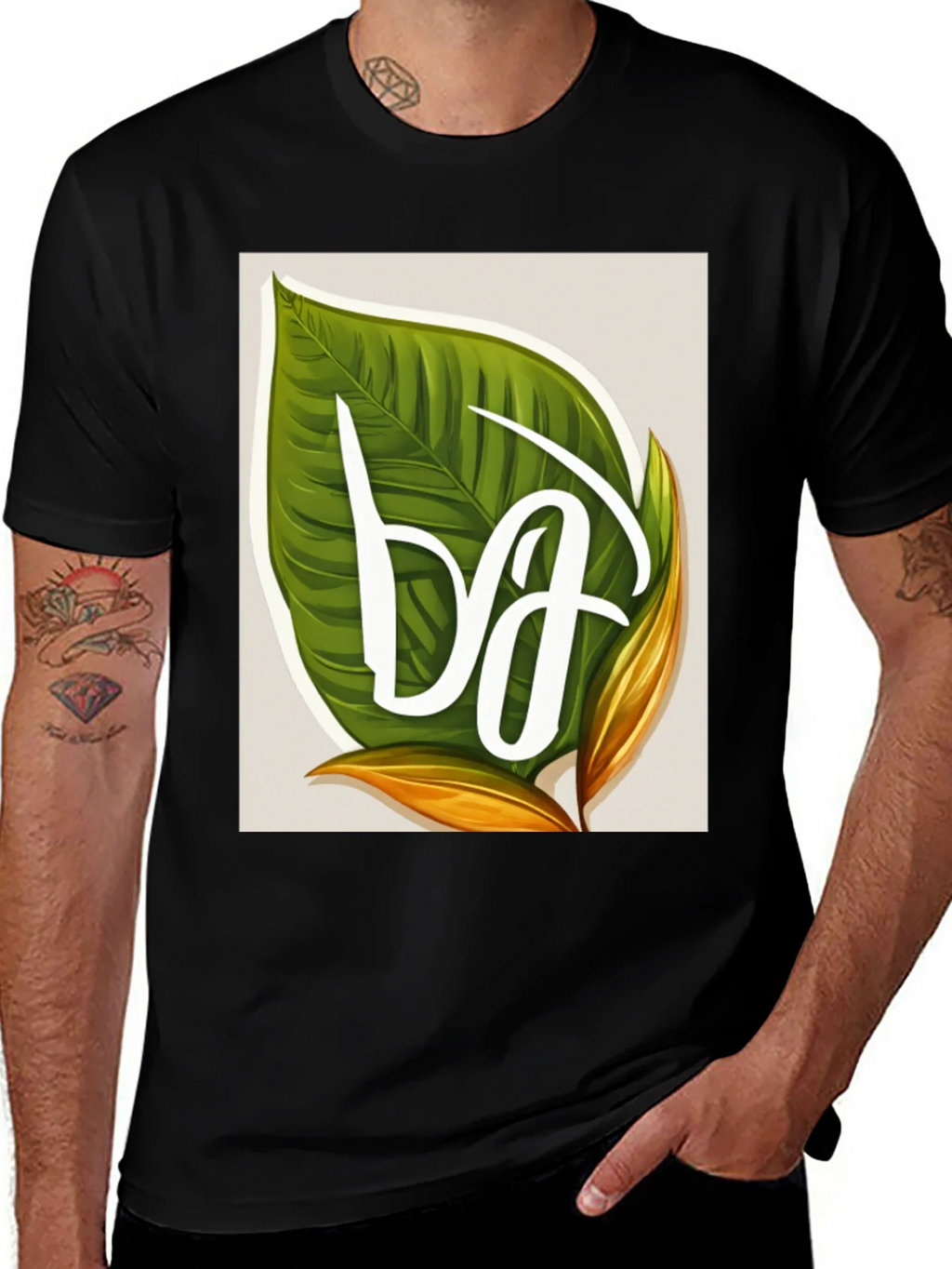 Leaf Letter T-Shirt - Tropical Style product image 1