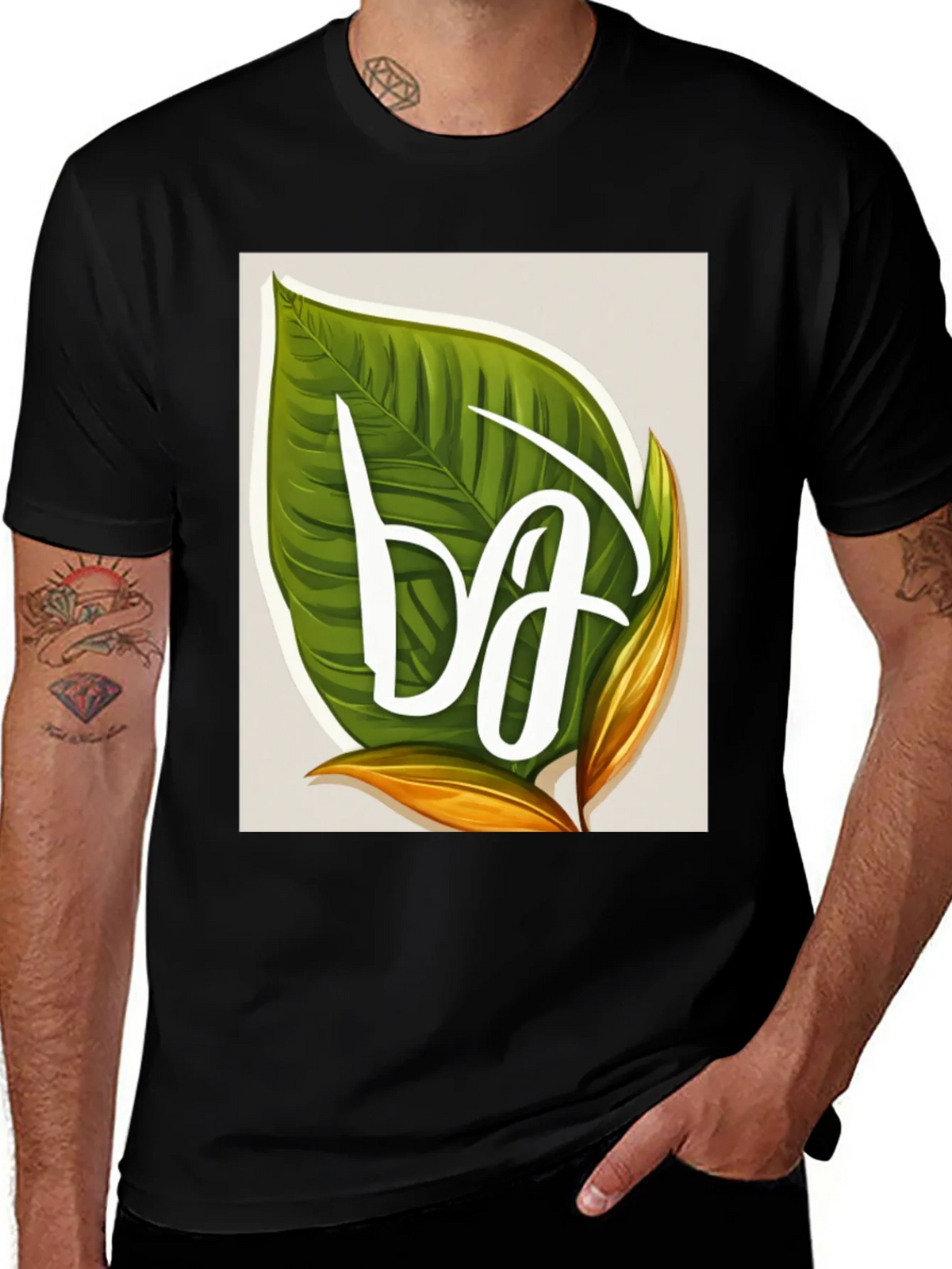 Leaf Letter T-Shirt - Tropical Style product image 1