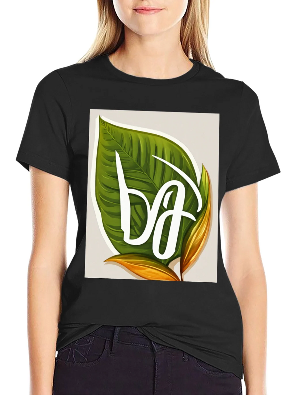 Leaf Letter T-Shirt - Tropical Style product image 2