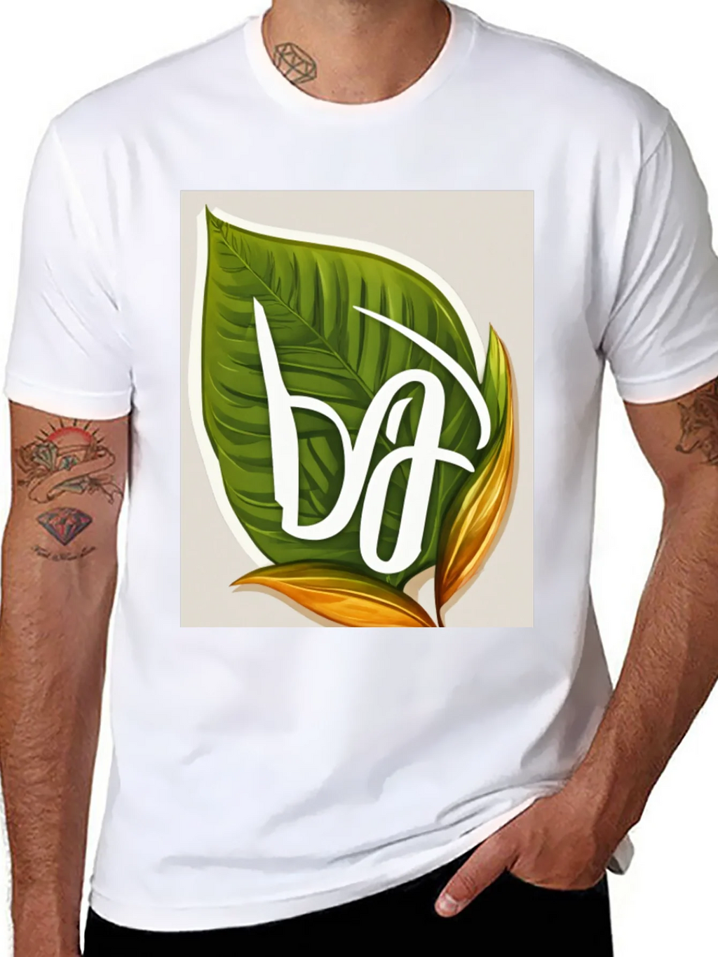 Leaf Letter T-Shirt - Tropical Style product image 7