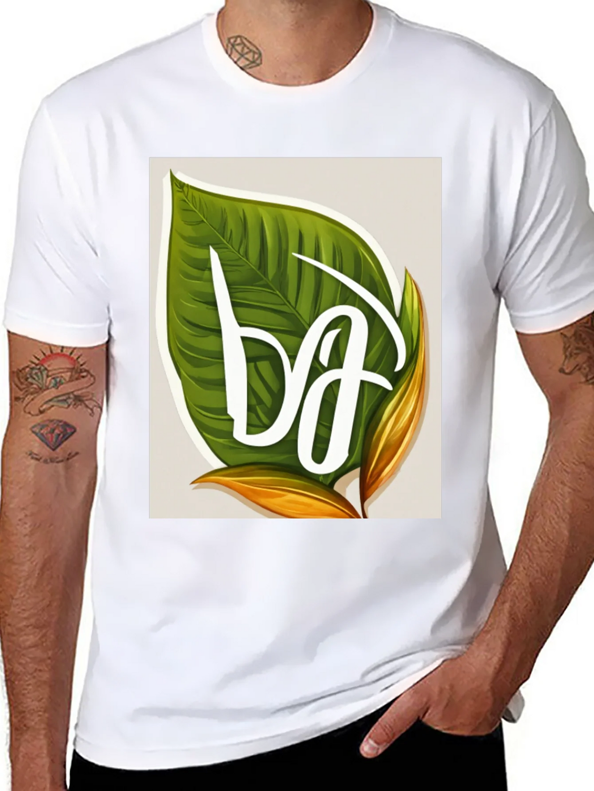 Leaf Letter T-Shirt - Tropical Style product image 7