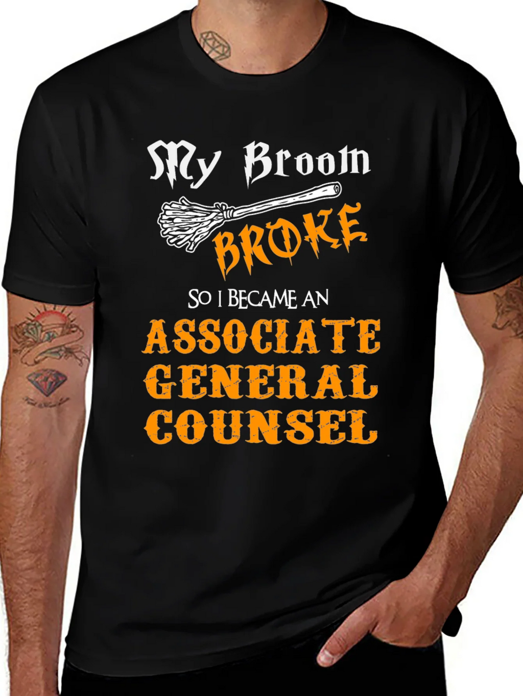 Broom Broke Funny Associate General Counsel T-Shirt product image 1