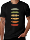 Retro Skateboard Stack Graphic Tee - Black product image 1
