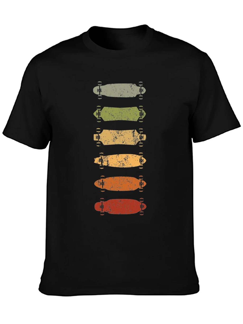 Retro Skateboard Stack Graphic Tee - Black product image 3