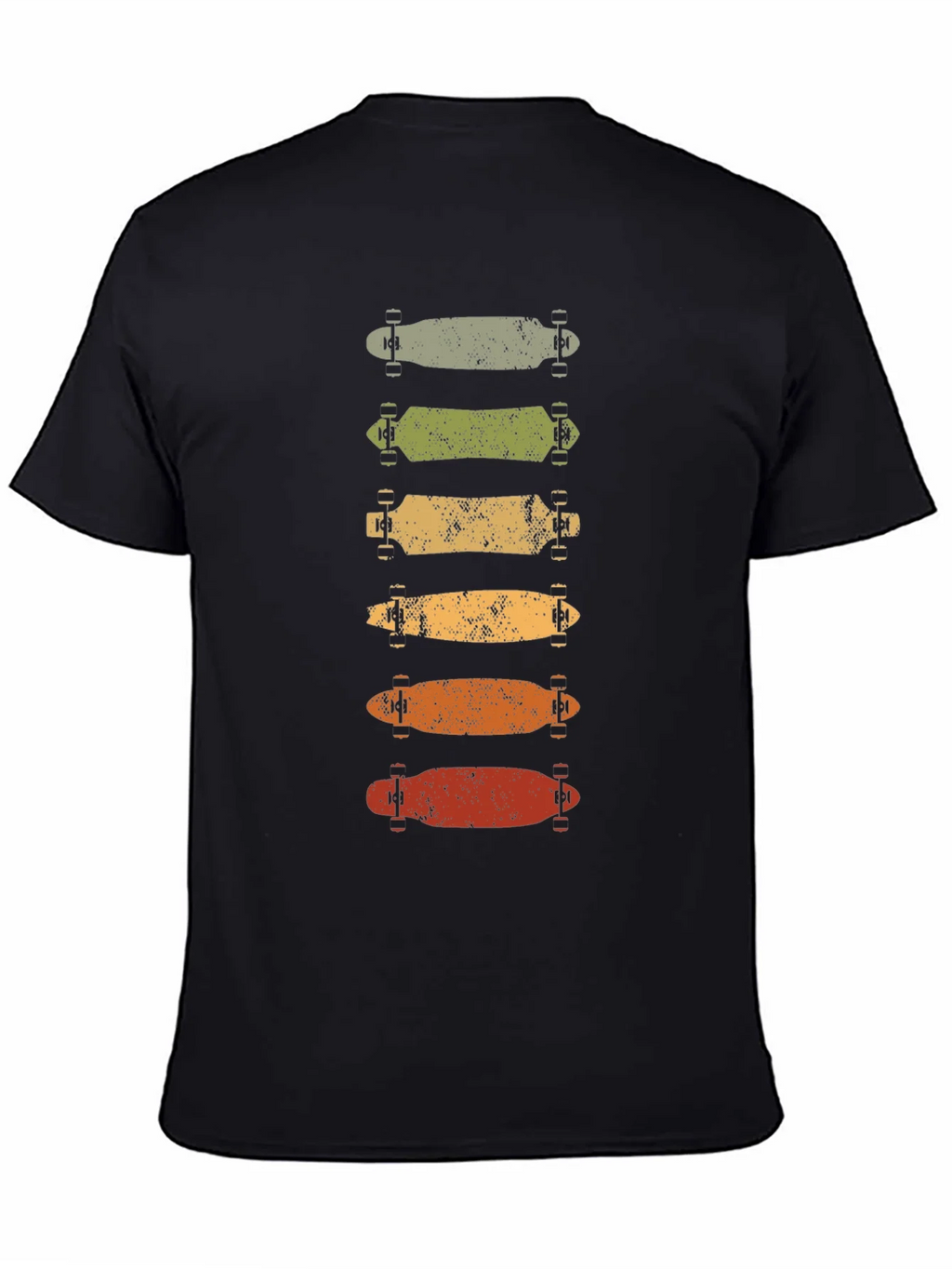 Retro Skateboard Stack Graphic Tee - Black product image 4